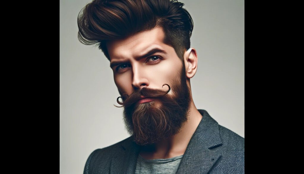 Mężczyzna z kreatywnym stylem brody: trendy i unikatowość